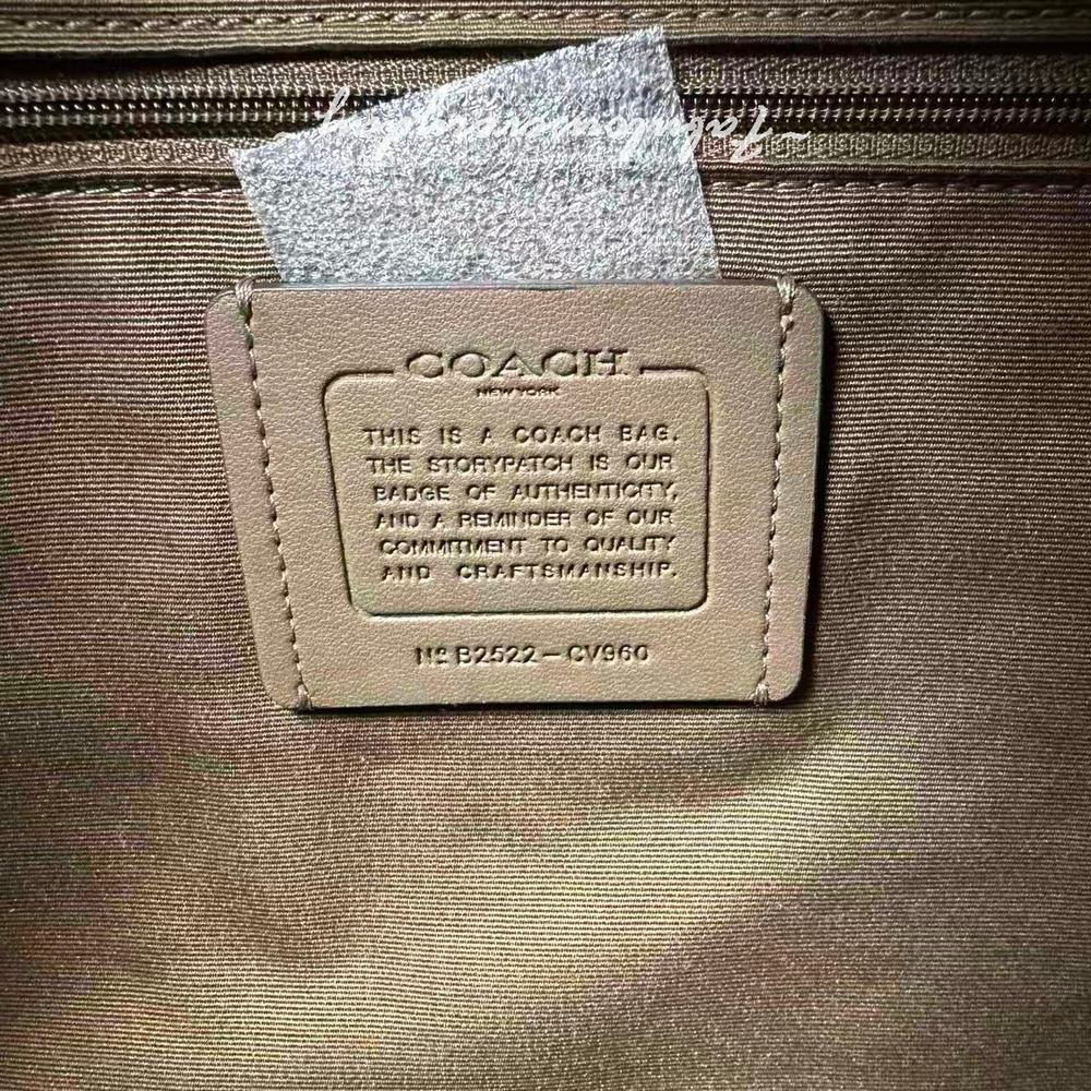 Coach Rowan Large Satchel Bag Crossbody In Leather/QB/Dark Stone CV960 NWT - Picture 8 of 8